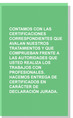 Tratamientos ignifugos Tratamientos ignifugos